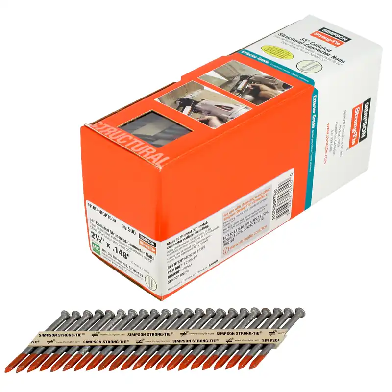 .148"x2-1/2" Strong-Drive® 33° Smooth Shank Connector Nail, Hot Dipped Galvanized (500/BX) In Demand