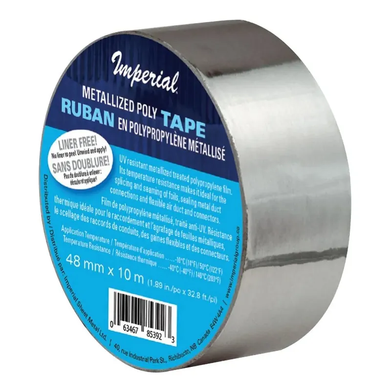 1.9" x 32.8' (48mm x 10m) Poly Tape Silver Modern