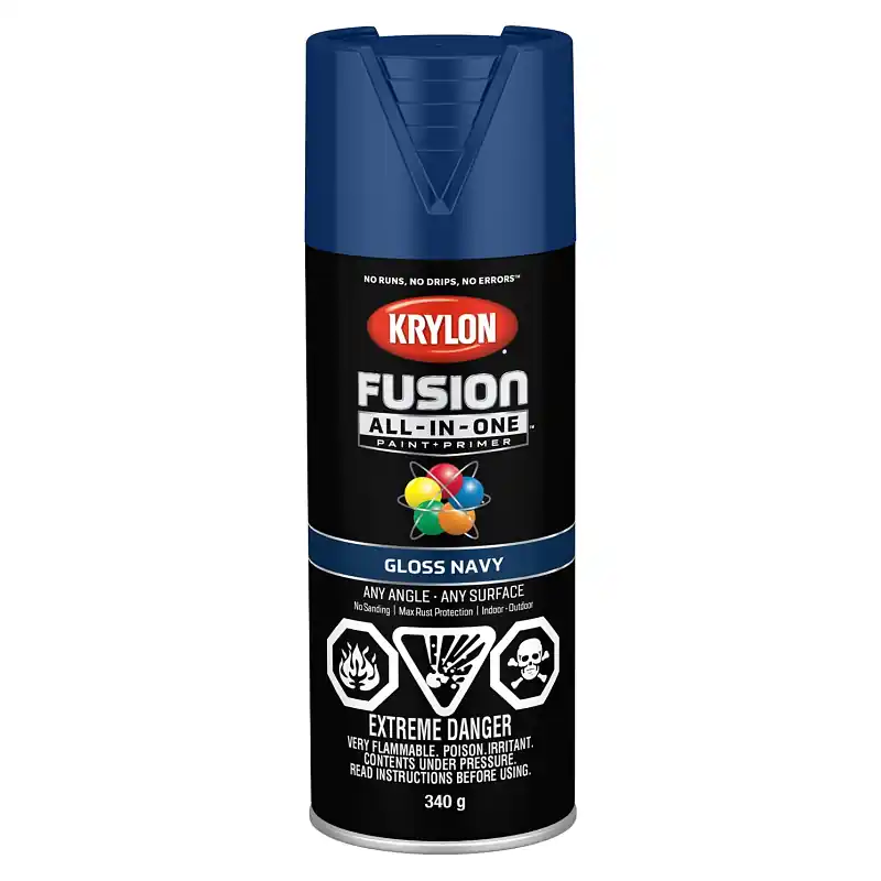 Buy Direct Fusion All-in-One Spray Paint, Gloss Navy 12OZ