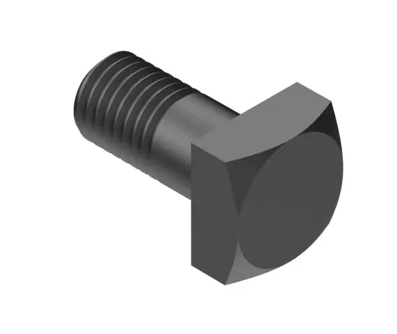 Square Head Bolts Partial Coarse Thread 1-8 x 4-1/2 in Steel Plain Professional Grade