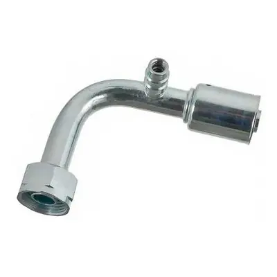 MEI 90 Degree Female Tube-O Beadlock Fitting for Goodyear/Parker Standard Hose - 13 mm. R134a Port - No. 10 Hose Size - 4525S While Supplies Last