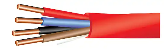 Bargain Fire Alarm Cable - FPLR Riser Rated - 16/4 Unshielded - Red Jacket - 1000 ft Reel -1,000 FT